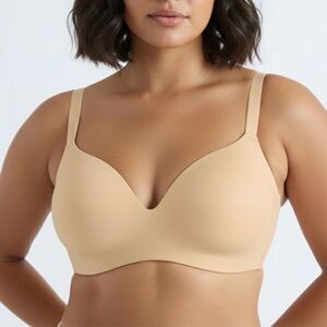KNIX Wingwoman Molded Cup Contour Wireless Bra Beige Tan Nude 8+ 42E 40F 42F